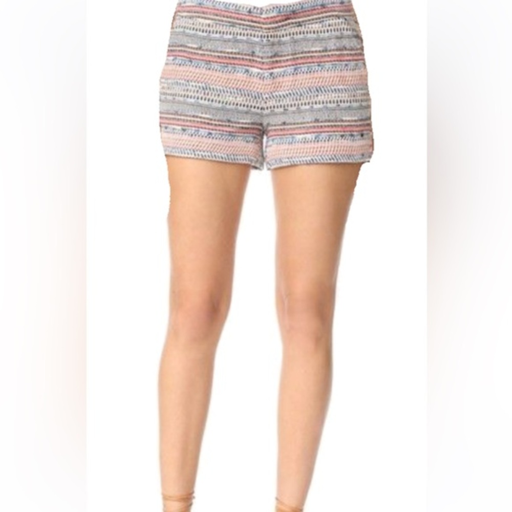 JOIE Merci Knit Print tweed Shorts in Sanitori Blue NWT 10 - Picture 10 of 10